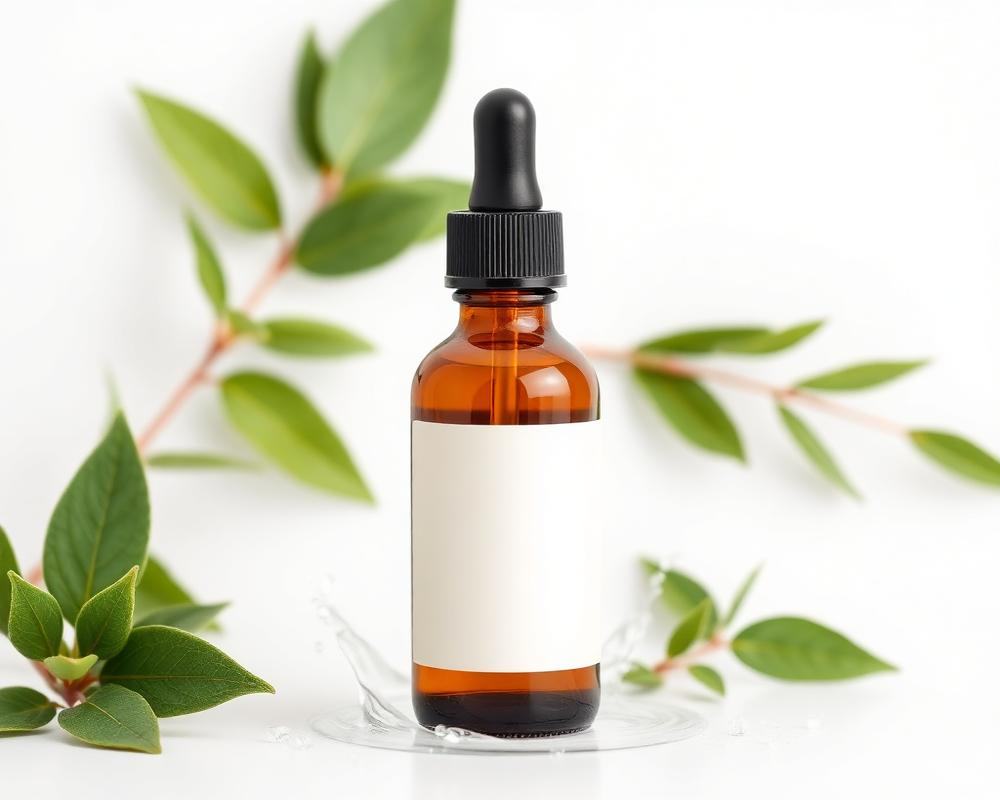 Plant-based once-daily drops in an amber dropper bottle